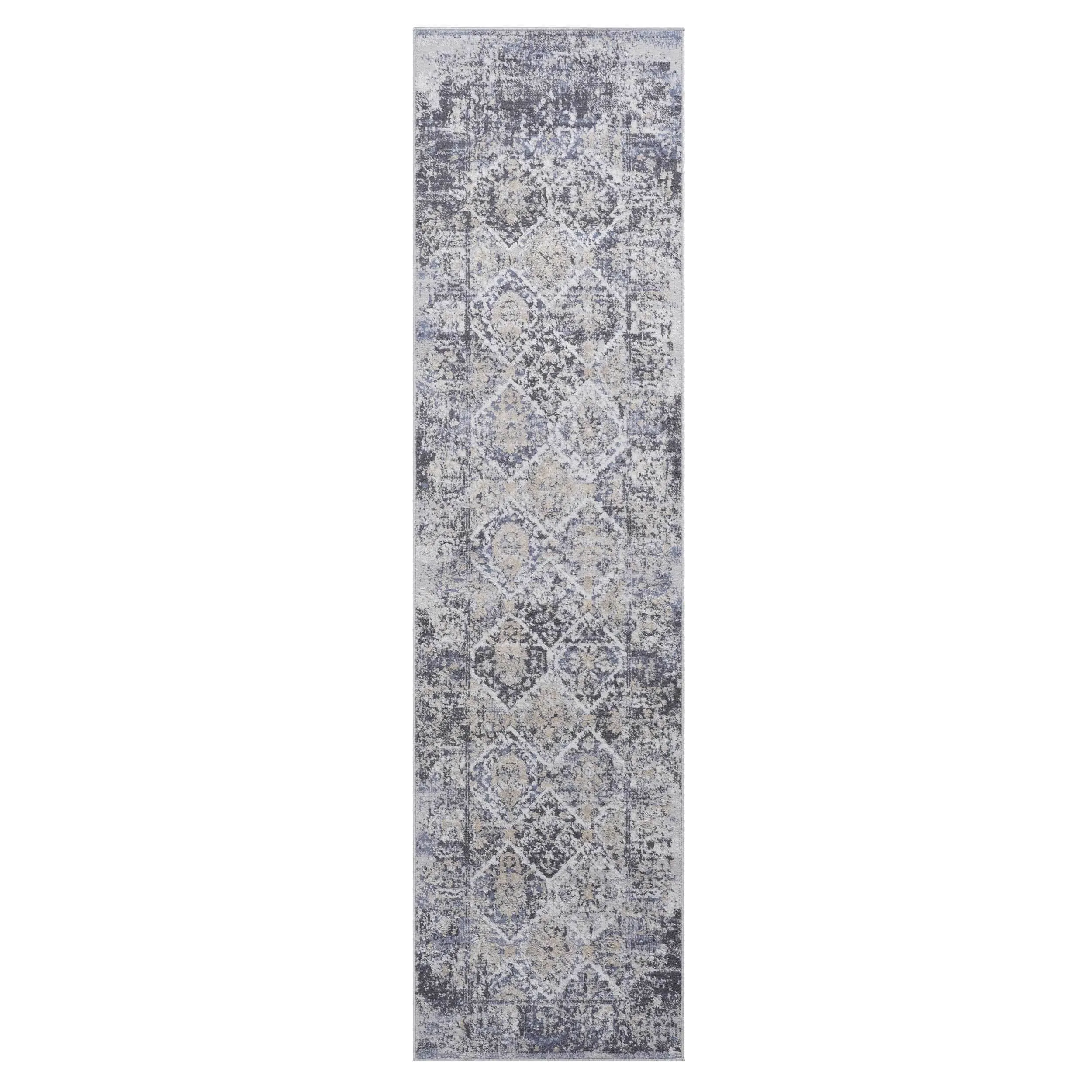 NAAR PAYAS Collection 2X8 Grey/Blue /Traditional Non-Shedding Living Room Bedroom Dining Home Office Stylish and Stain Resistant Area Rug