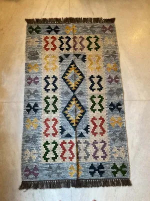 Panja Weave Durries Grey