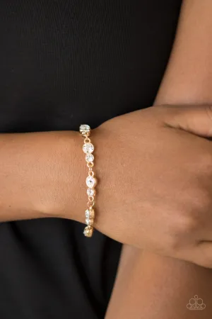 Paparazzi Bracelet ~ Twinkle Twinkle Little STARLET - Gold Bracelet