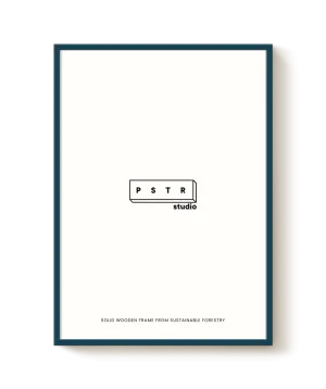 Petrol Blue Wood Frame