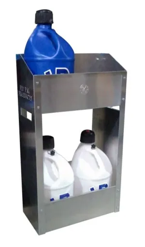 Pit Pal Products 4 Bay Utility Jug Rack 23 x 43 x 12" Aluminum Natural - Each