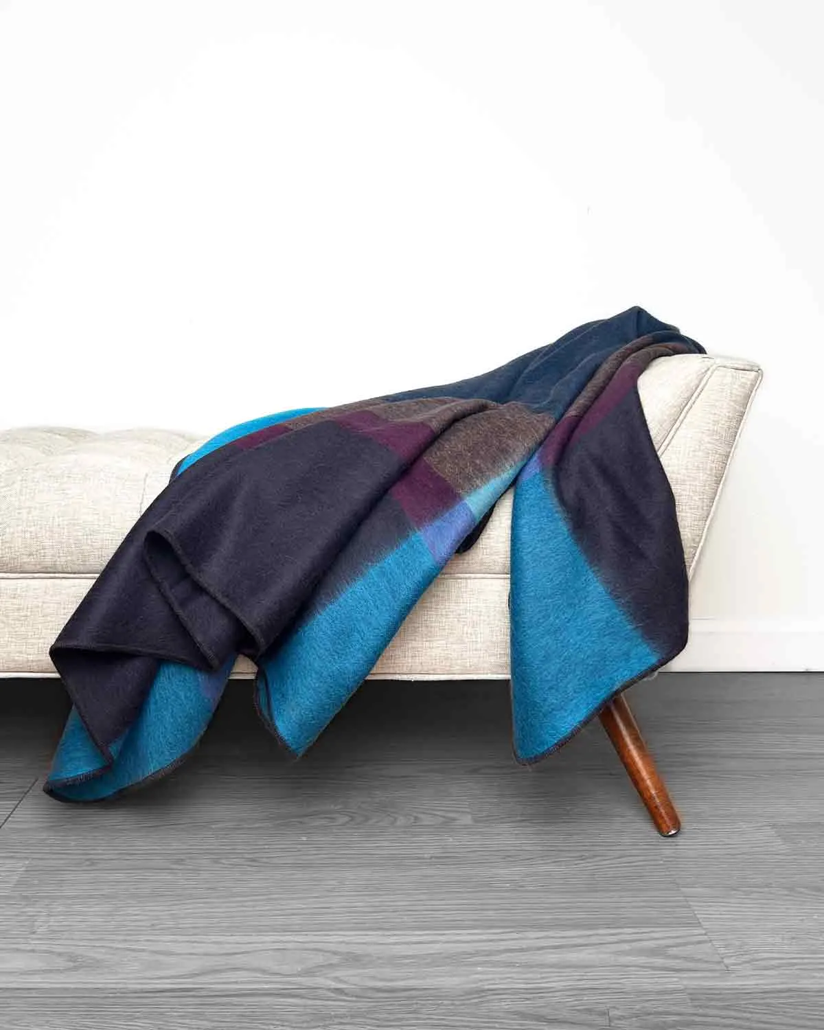 Plaid Alpaca Throw - Nightfall