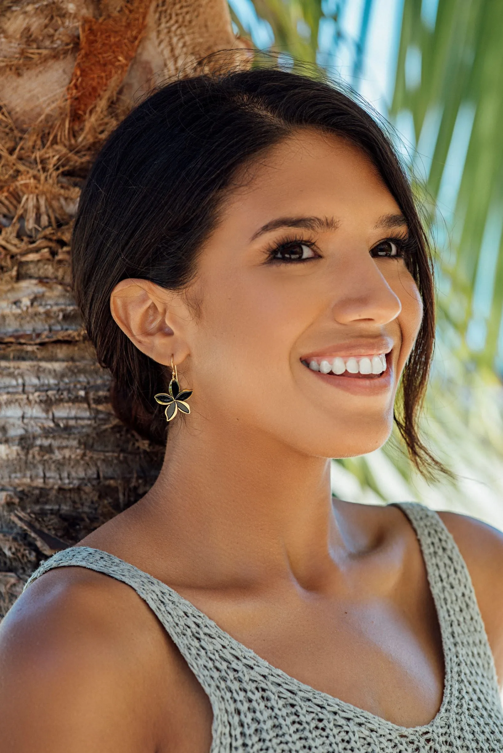 Plumeria Melia Medium Earrings