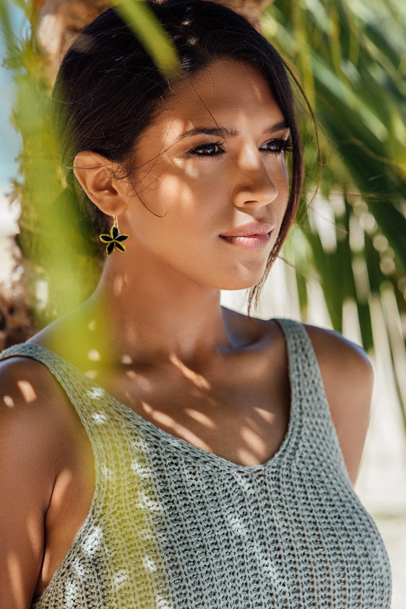 Plumeria Melia Medium Earrings
