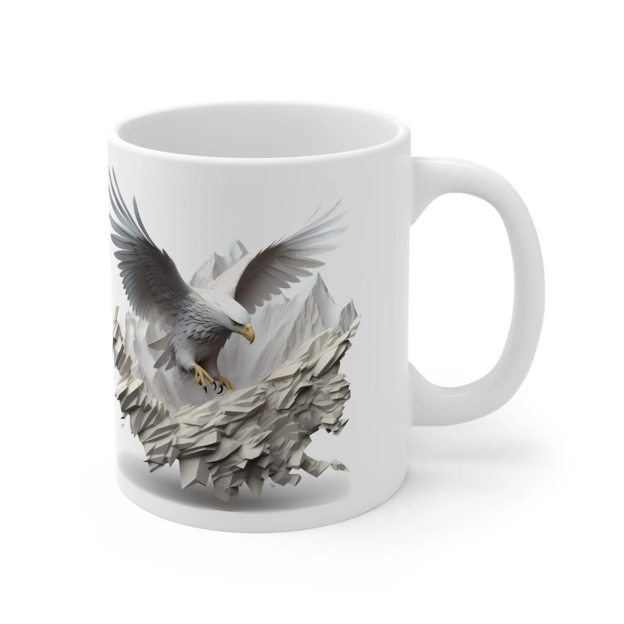 POWERFUL EAGLE ON THE MOUNTAIN 3D MUG - MUGSCITY - Free Shipping