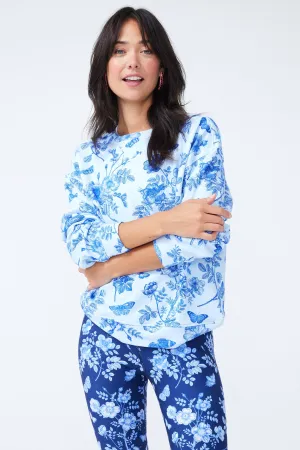 Printed Crew in Light Blue Fine China