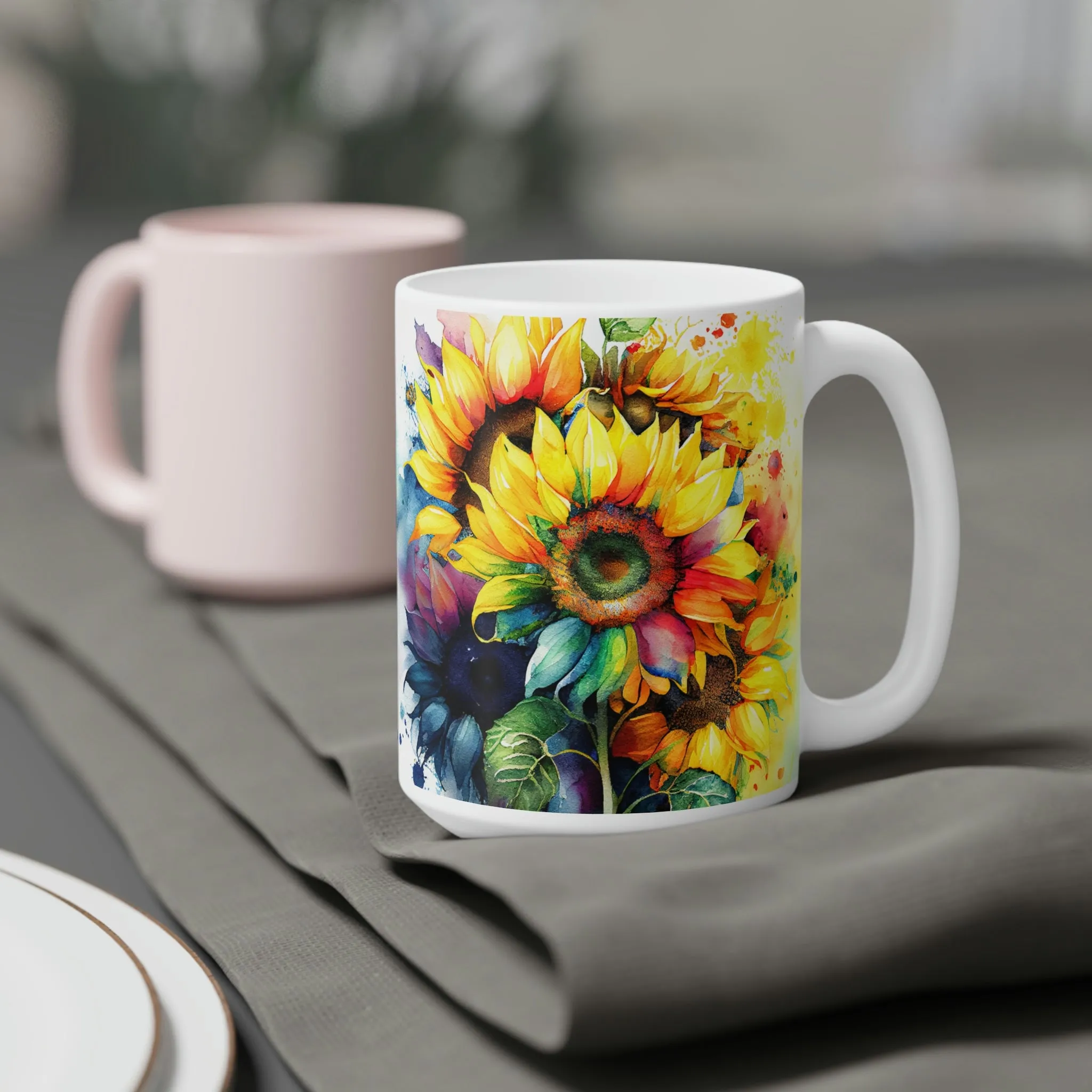 Rainbow Sunflowers 01 - Ceramic Mugs (11oz\15oz\20oz)