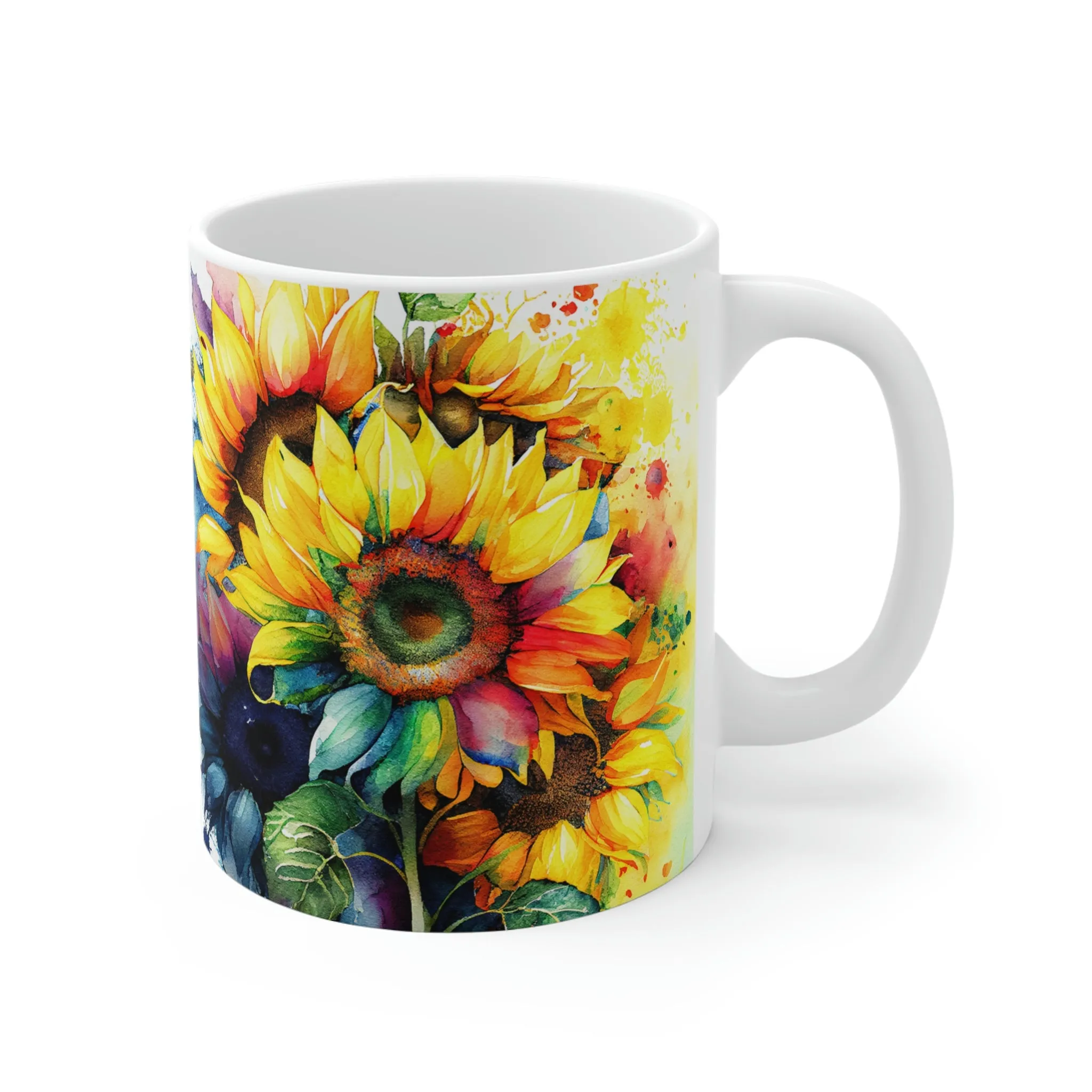 Rainbow Sunflowers 01 - Ceramic Mugs (11oz\15oz\20oz)