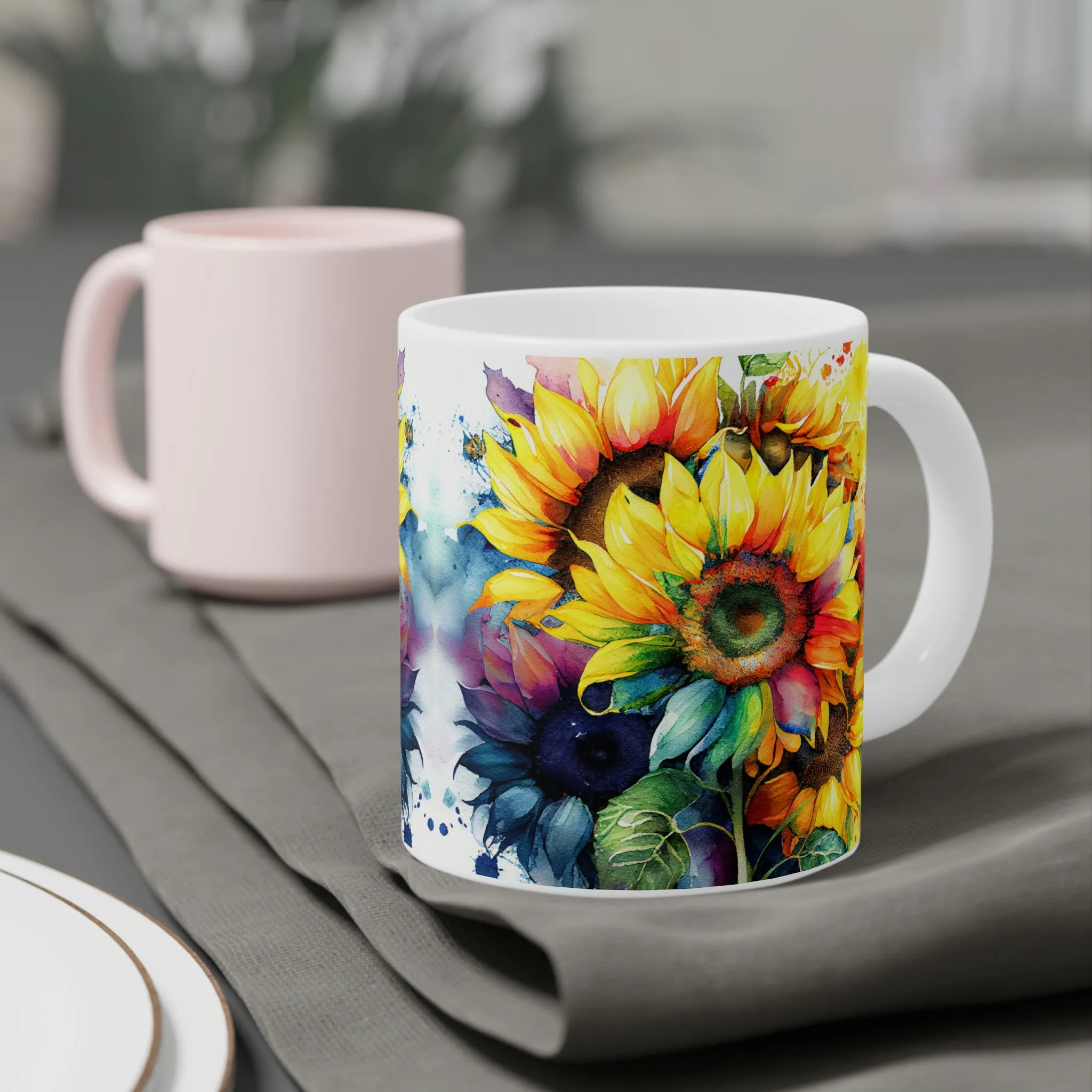 Rainbow Sunflowers 01 - Ceramic Mugs (11oz\15oz\20oz)