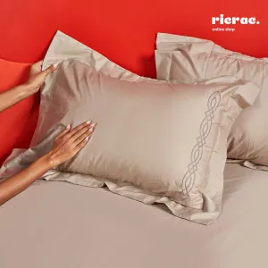 Rili- Loop Embroidered Parcale Fitted Sheet Set- 100% Cotton