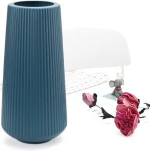 SATYAM KRAFT 1 Piece Big Size Plastic Unbreakable Vase, Flower Pot for Gift, Home Decor, Bedroom, Office Decor Item, Nordic Design, Decoration and Craft, Raksha Bandhan (11.8 Inch) (Model B)