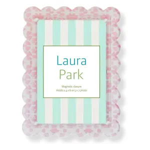 Scalloped Acrylic Picture Frame - Chintz Rose