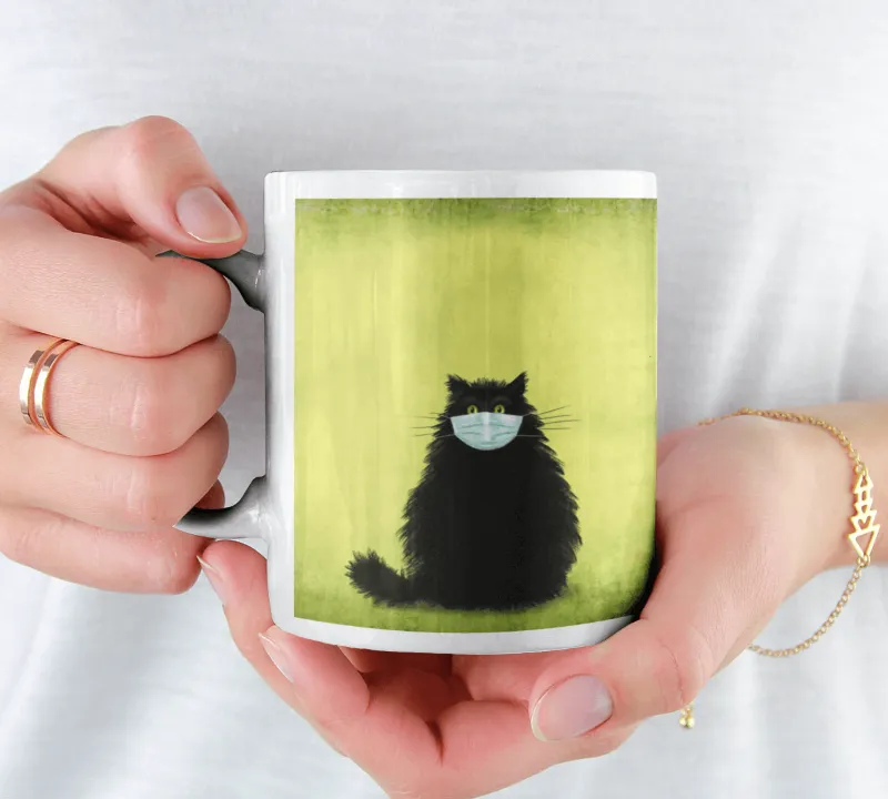 Set of 6 Cat Mugs - Various Designs - Fabulous Felines - Gift Set