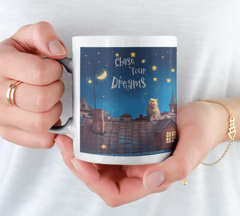 Set of 6 Cat Mugs - Various Designs - Fabulous Felines - Gift Set