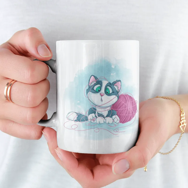 Set of 6 Cat Mugs - Various Designs - Fabulous Felines - Gift Set