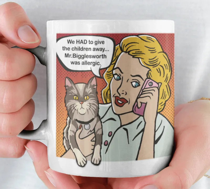 Set of 6 Cat Mugs - Various Designs - Fabulous Felines - Gift Set