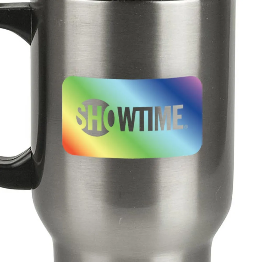 Showtime Pride Box Logo 14 oz Stainless Steel Travel Mug with Handle