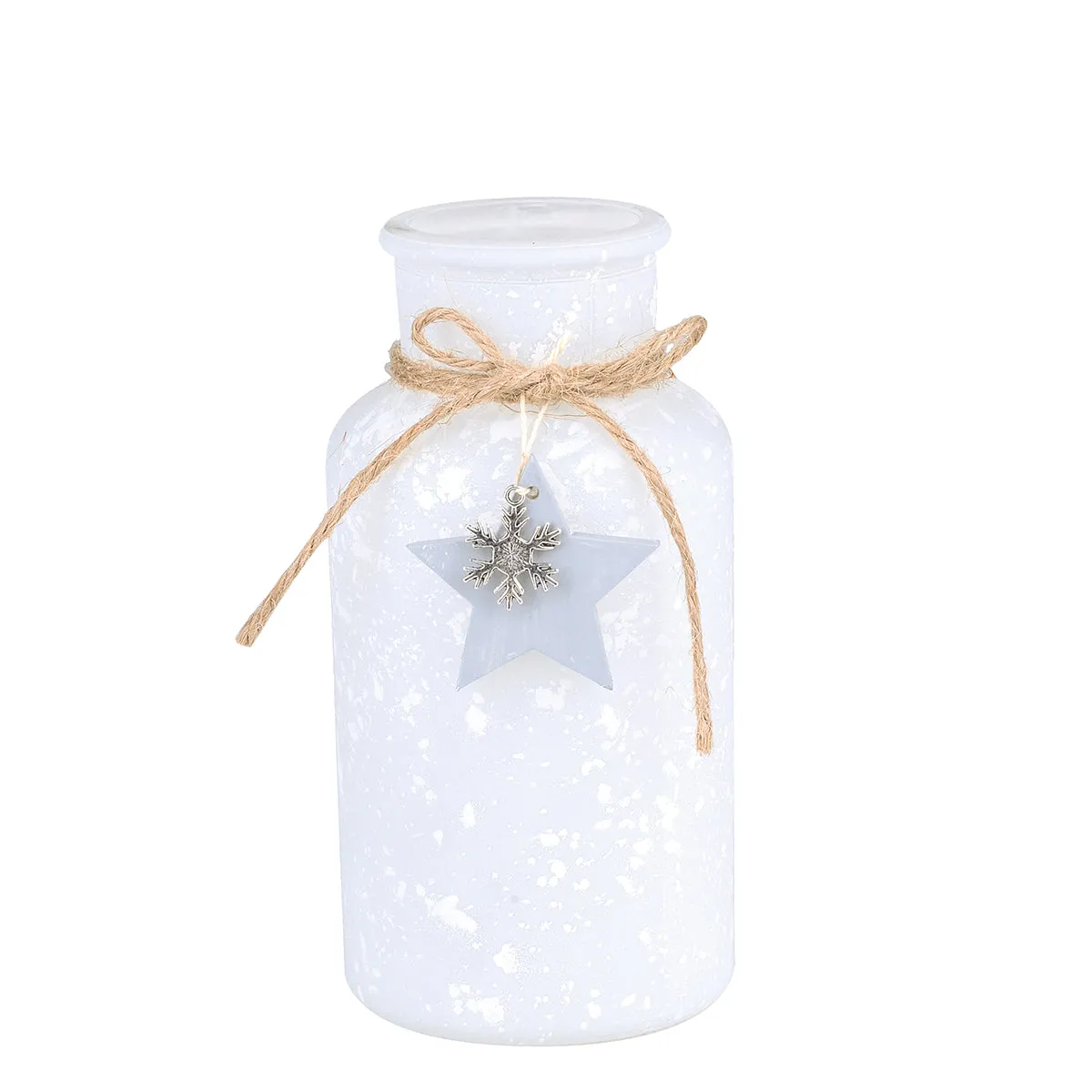 Small Gray Frosted Vase