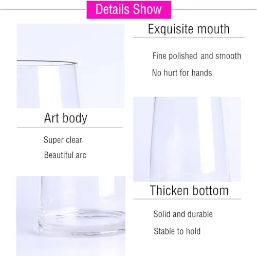 SPHINX Decorative Glass Vase for Flowers Plants Home Decor Office Living Table Decorations, Vases for Home Decor, Luster Glass Vase,Modern Glass Vase - (Green, Approx 9 Inches Height)