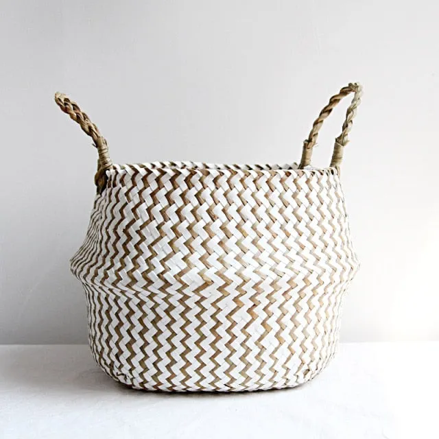 Spring Weave Wicker Basket Planter