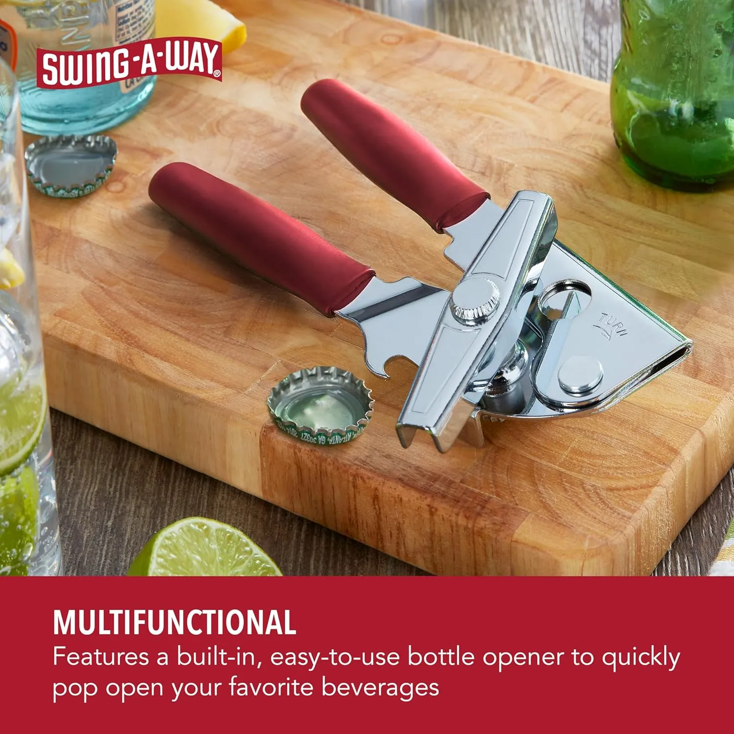 Swing-A-Way Red Portable Can Opener 7" 1pc
