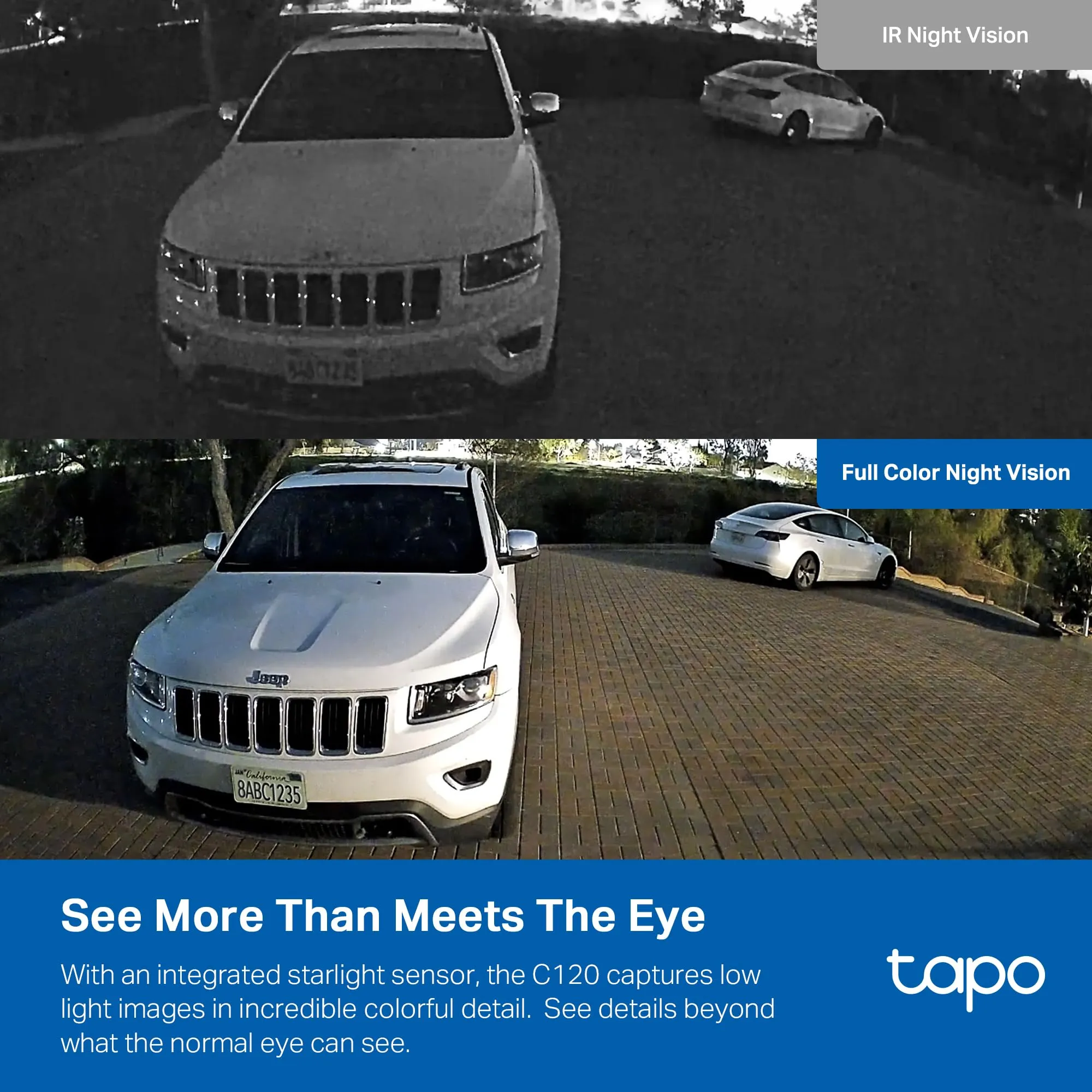Tapo TP-Link 2K QHD Security Camera, Indoor/Outdoor,   ' , Color Night Vision, Free Person/Pet/Vehicle Detection, Invisible IR Mode, SD Storage, C120