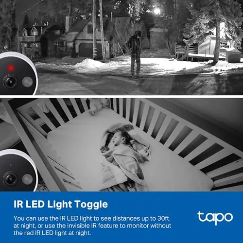 Tapo TP-Link 2K QHD Security Camera, Indoor/Outdoor,   ' , Color Night Vision, Free Person/Pet/Vehicle Detection, Invisible IR Mode, SD Storage, C120
