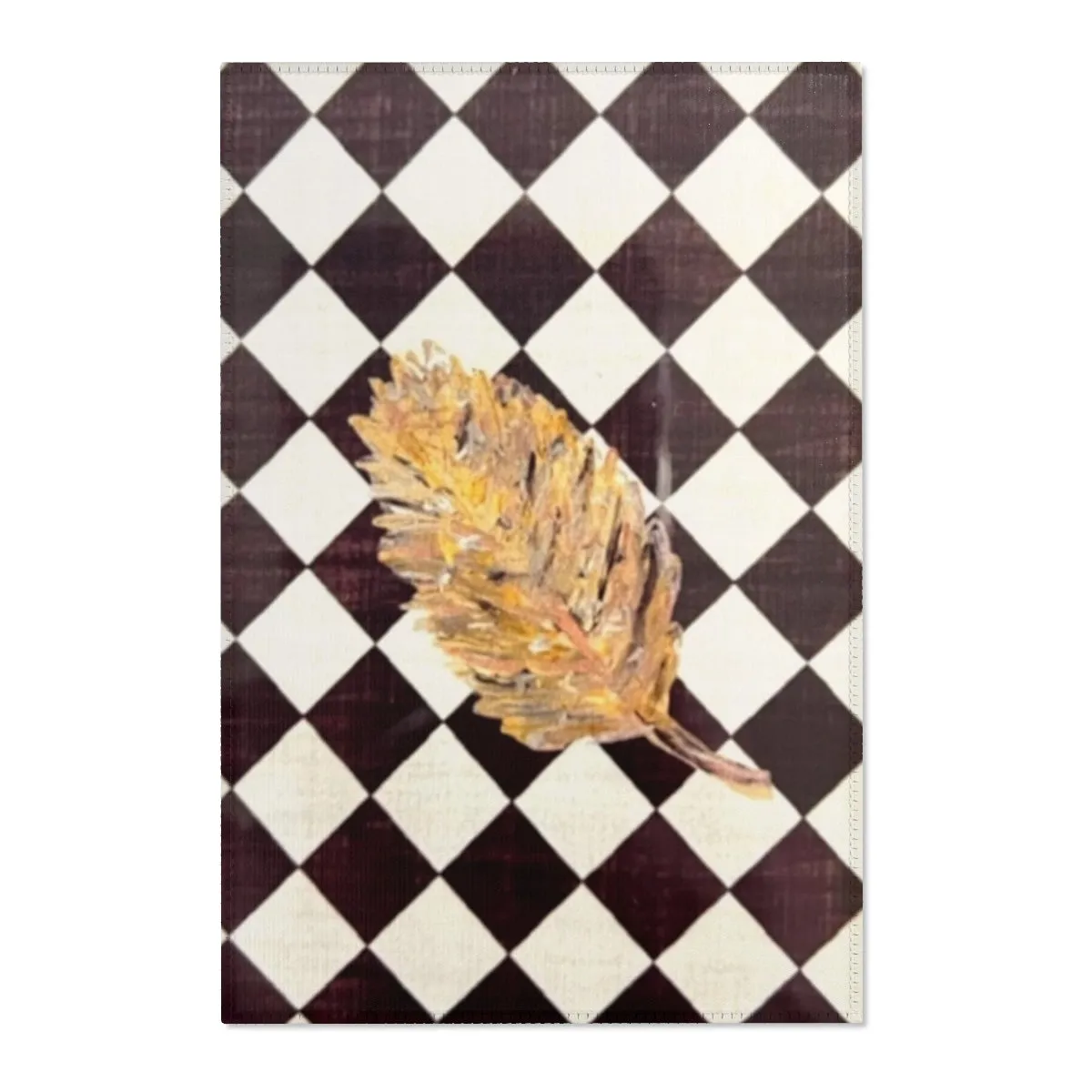 The Golden Leaf Diamond Area Rugs