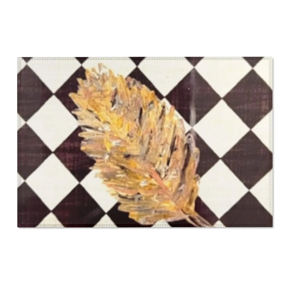 The Golden Leaf Diamond Area Rugs