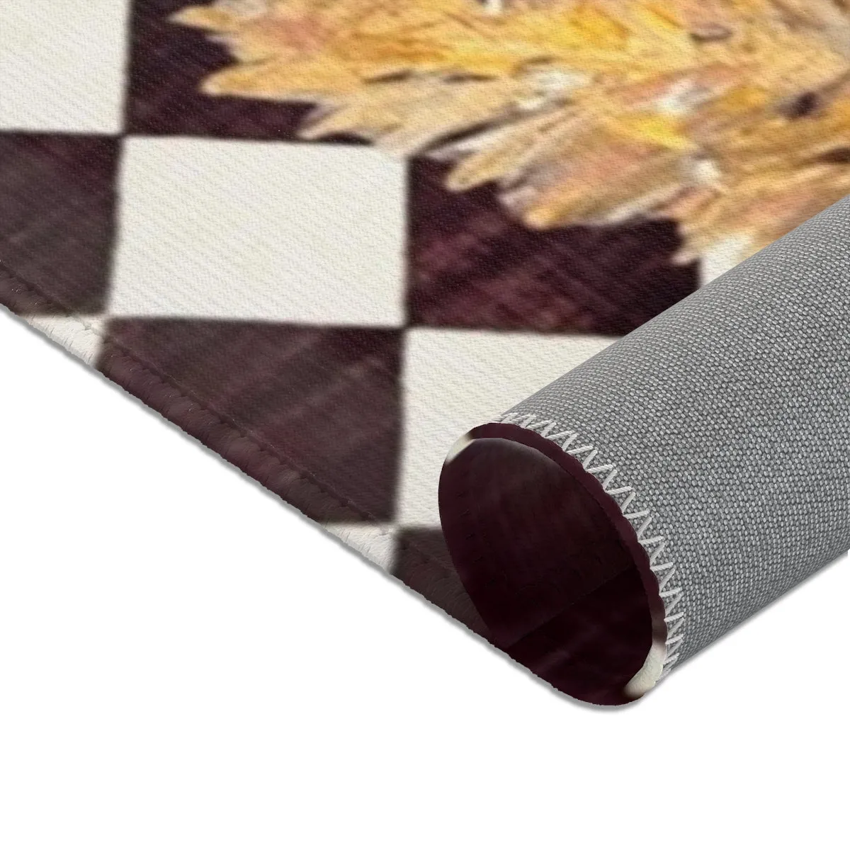 The Golden Leaf Diamond Area Rugs