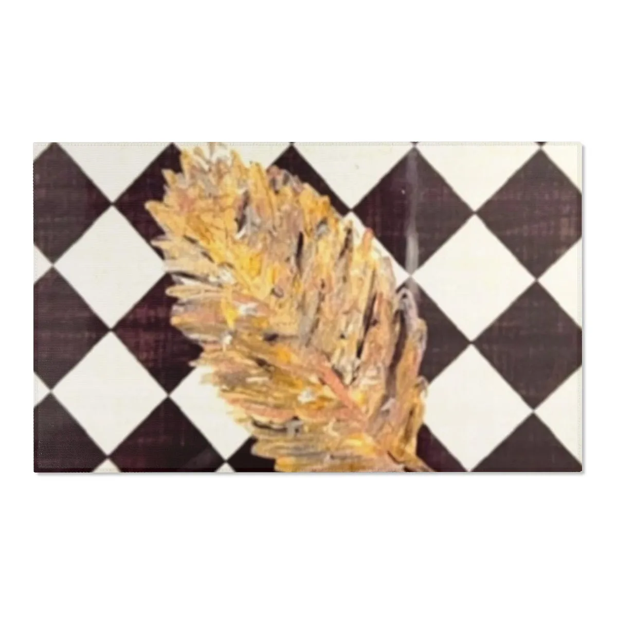 The Golden Leaf Diamond Area Rugs