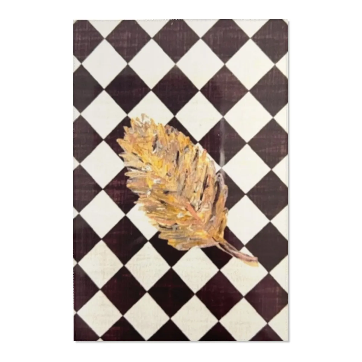 The Golden Leaf Diamond Area Rugs