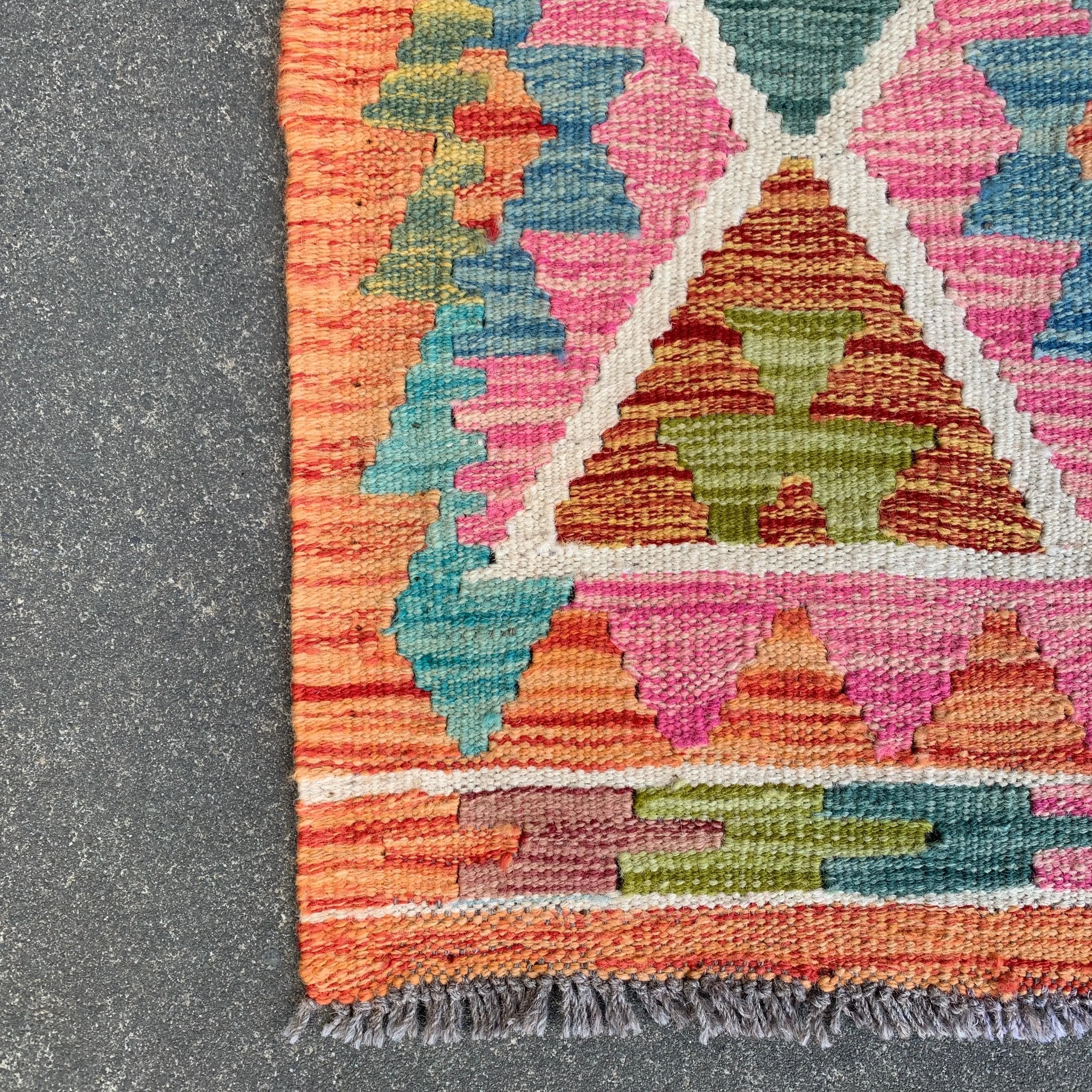 Veda 380x80cm Kilim Runner Rug