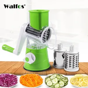 WALFOS Manual Vegetable Cutter Slicer Multifunctional Round Mandoline Slicer Potato Cheese Kitchen Gadgets Kitchen Accessories
